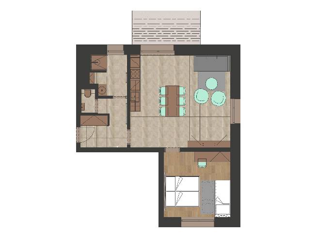 Apartmán s 1 ložnicí a terasou Apartmán s 1 ložnicí a terasou