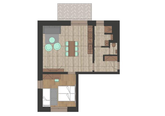 Apartmán s 1 ložnicí a terasou Apartmán s 1 ložnicí a terasou