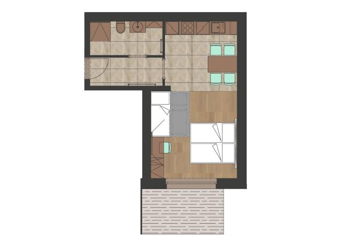 Apartmán superior s terasou