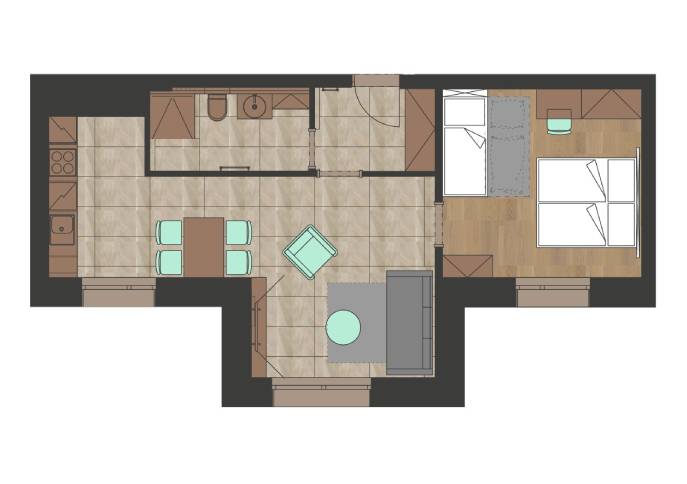 Apartmán s 1 ložnicí
